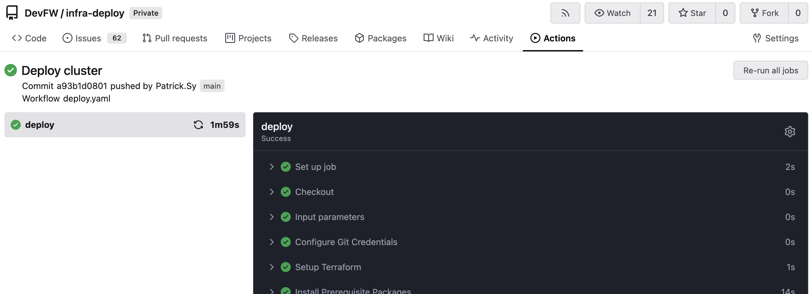 Running the deployment pipeline